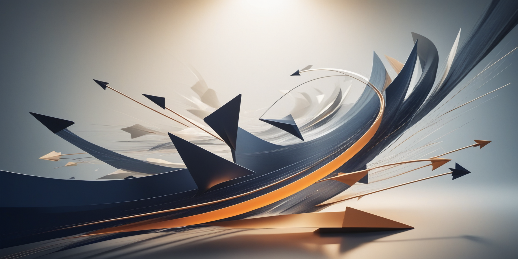 Abstract illustration depicting trend analysis and data flow.